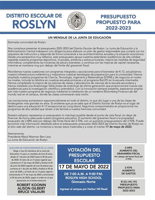 Budget Newsletter Spanish